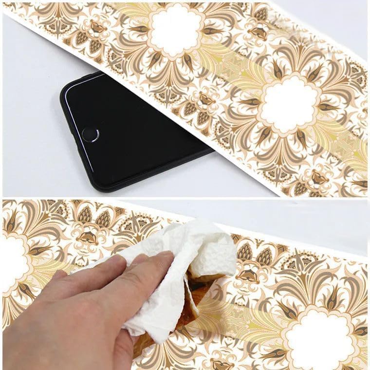Peel and Stick Wallpaper Border Self-Adhesive Wall Border Sticker Home Ceiling Decorative Border for Bathroom Living Room Kitchen, Yx201, 12cm X 500cm