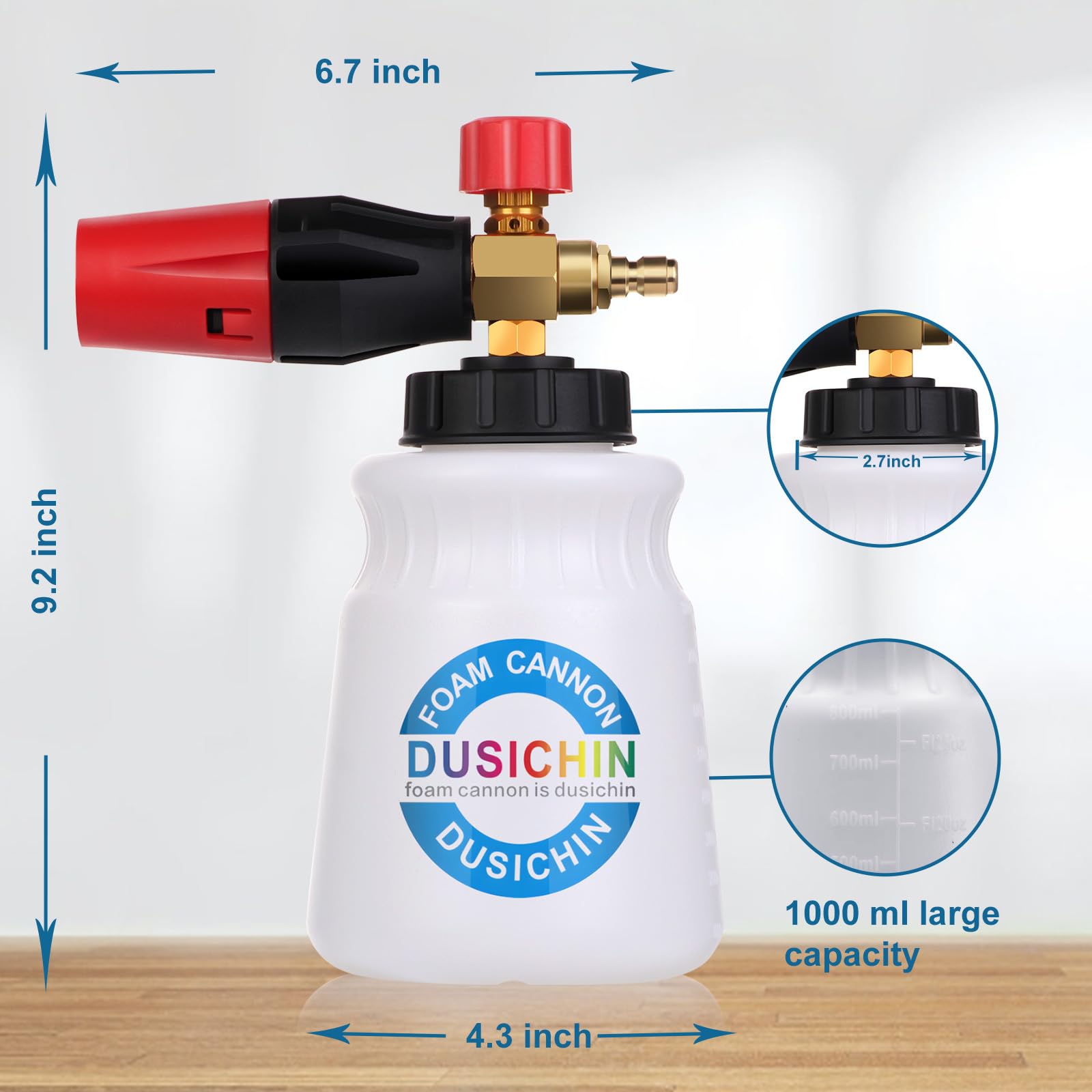 Amazon.com: DUSICHIN Foam Cannon Snow Foam Car Washer 4000 PSI