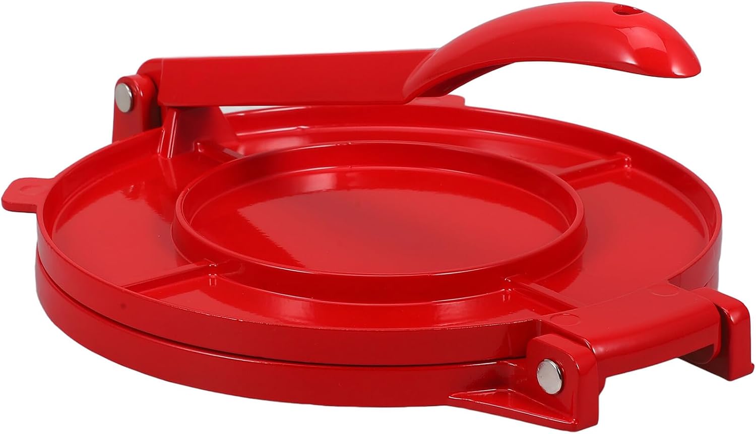Red Metal Dough Tortilla Press Manual Corn Flour Tortilla Maker Kitchen Tool and Flatbreads