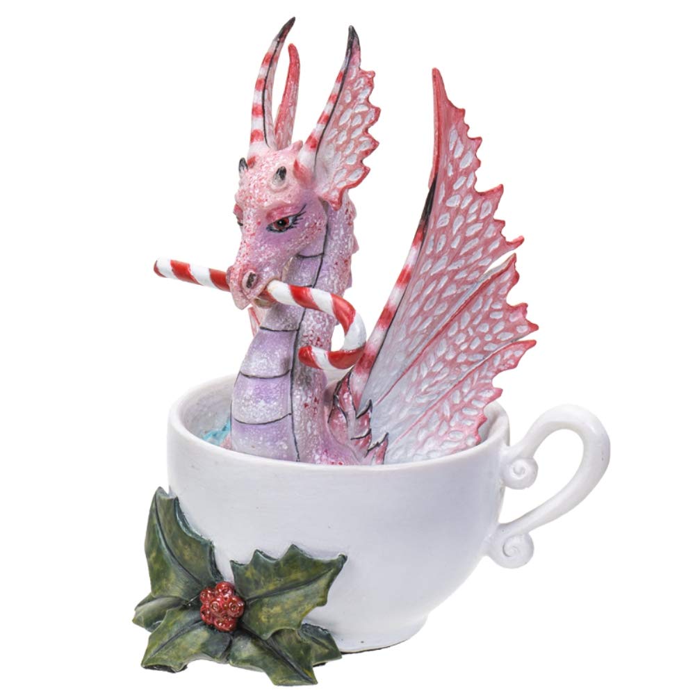 Pacific Giftware Brown Perfectly Peppermint Dragon Christmas Fairy Collection By Amy Resin Figurine Home Decor