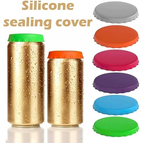 Miniatura 3 de Cubiertas reutilizables para latas de bebidas, tapas de latas de refrescos, tapa a prueba de fugas, protectores de tapa de silicona, sellado de
