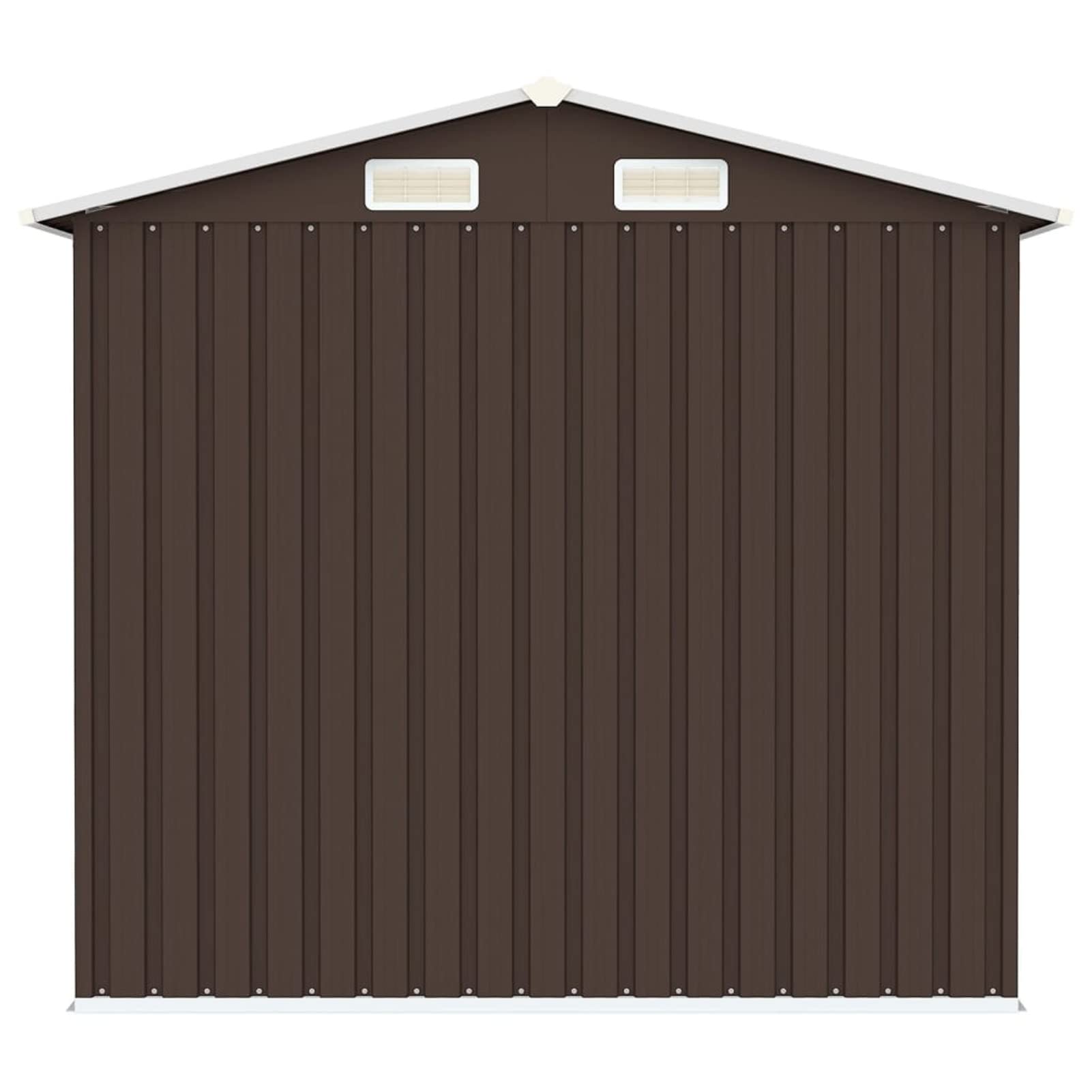 Capanno da Giardino, Casetta Giardino, Capanno Attrezzi da Giardino, Casette da Giardino, Marrone 205x129x183 cm in Acciaio Zincato