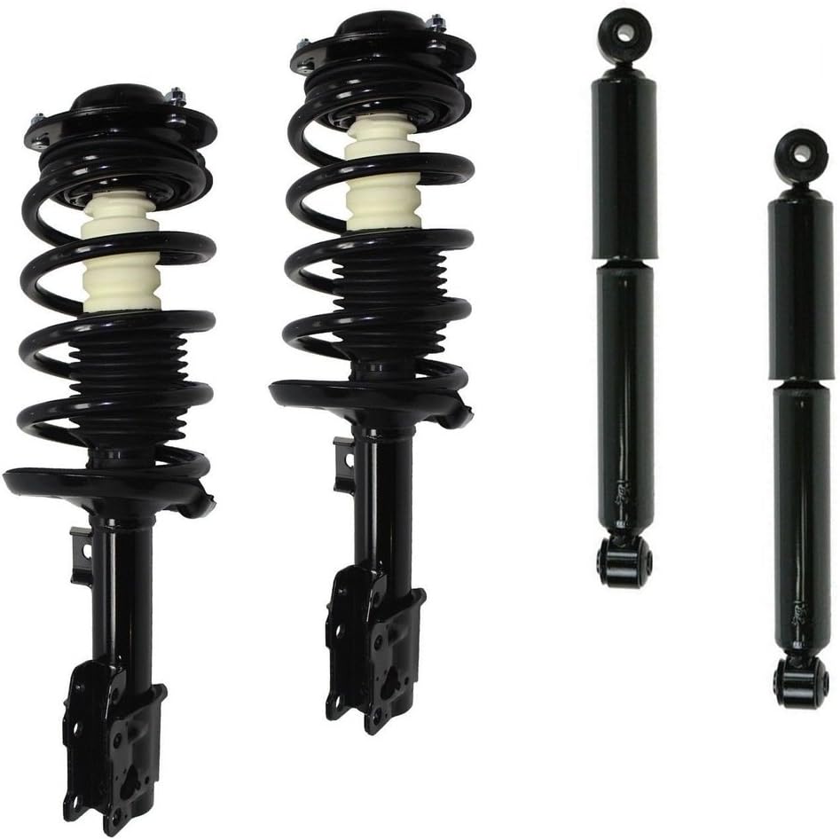 DTA 70078 Full Set 2 Front Complete Struts with Springs and Mounts + 2 Rear Shocks 4-pc Set Compatible with 2005-2010 Chevrolet Cobalt, 2006-2011 Chevrolet HHR (Excludes: SS), 2007-2009 Pontiac G5
