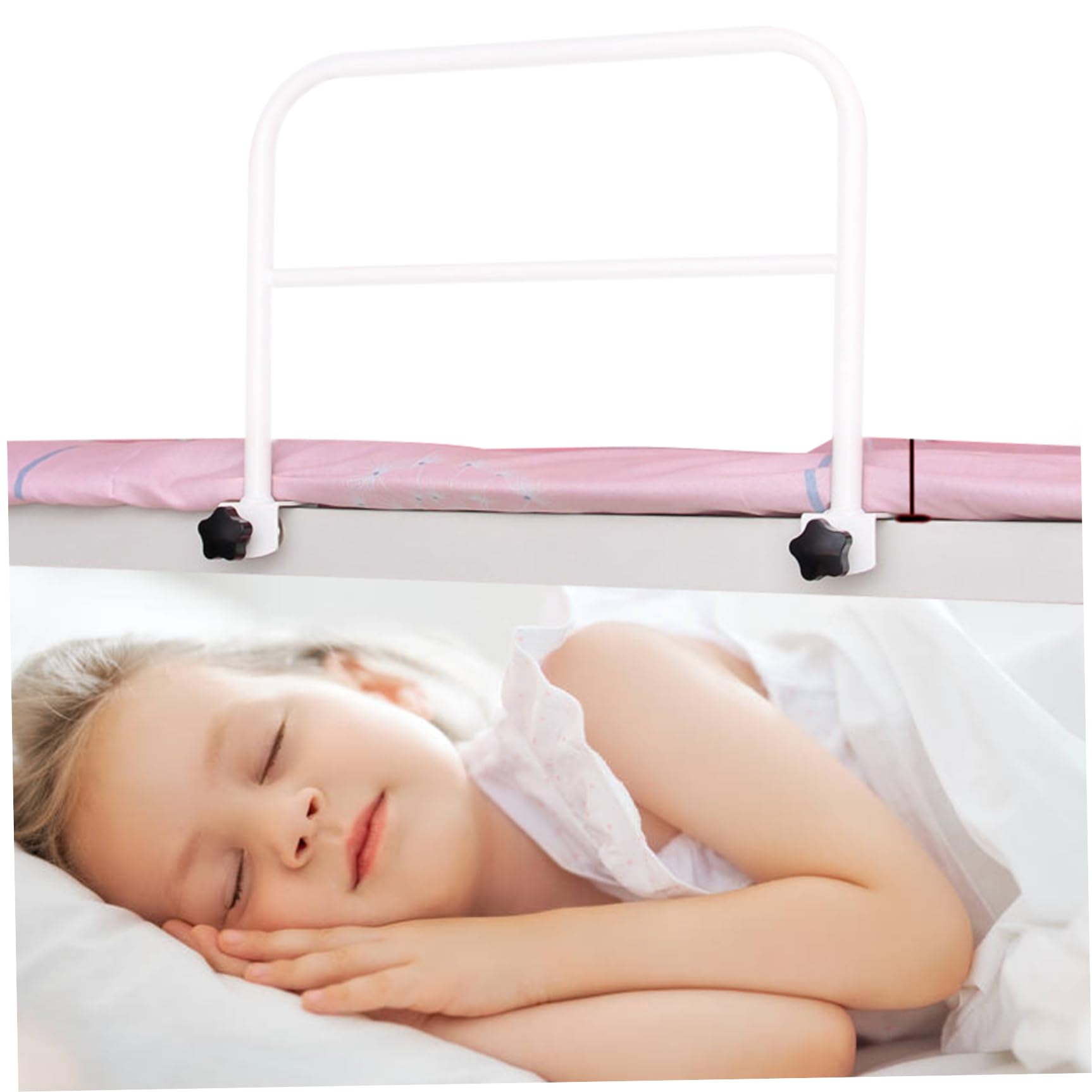 Ringhiere per Letto per Anziani Maniglioni di Sicurezza per Adulti 18, 1x11, 8 Pollici Ringhiere di Sicurezza per Letto Regolabili per Anziani Supporto per Comodino Anticaduta Bianco