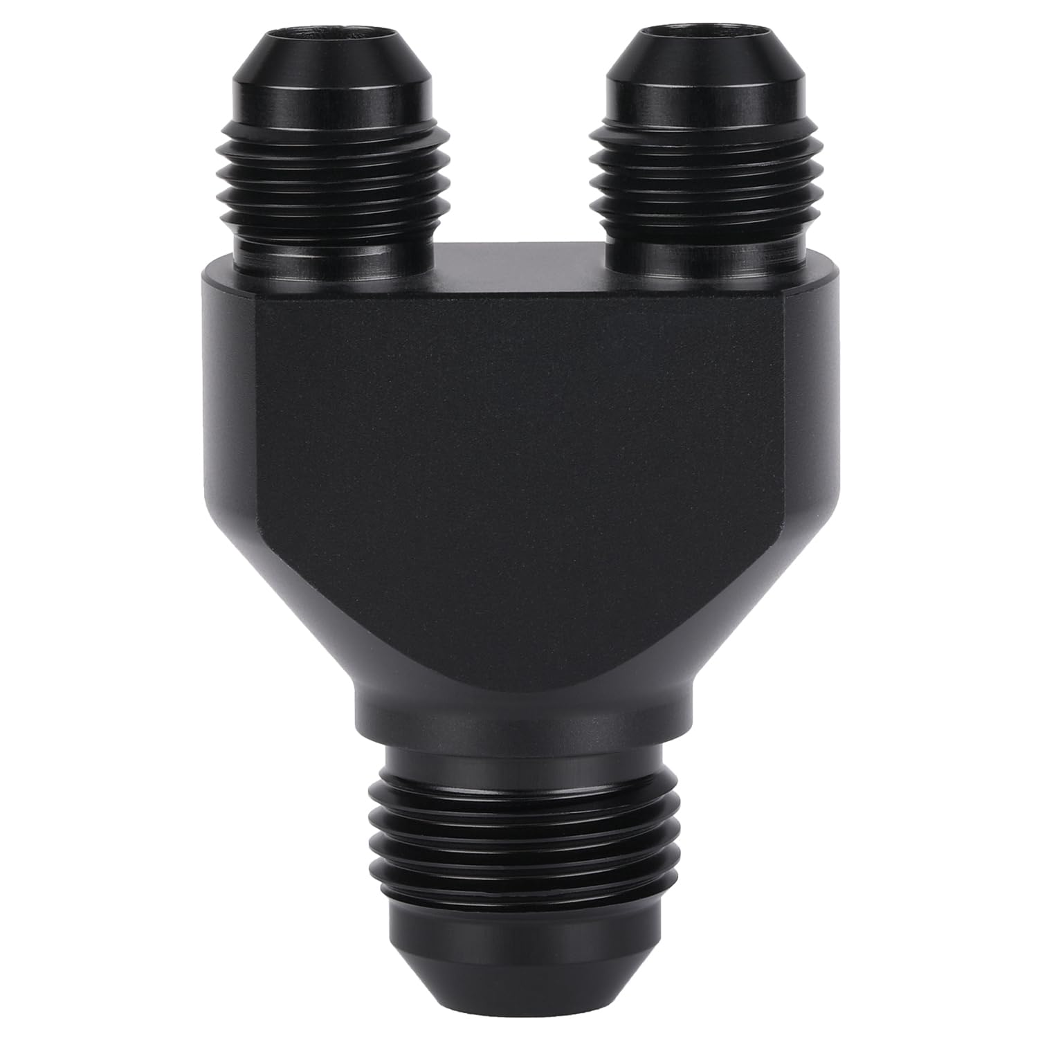 Divisor combustible Y 8AN a 6AN dual soluciona desvíos de presión aluminio negro