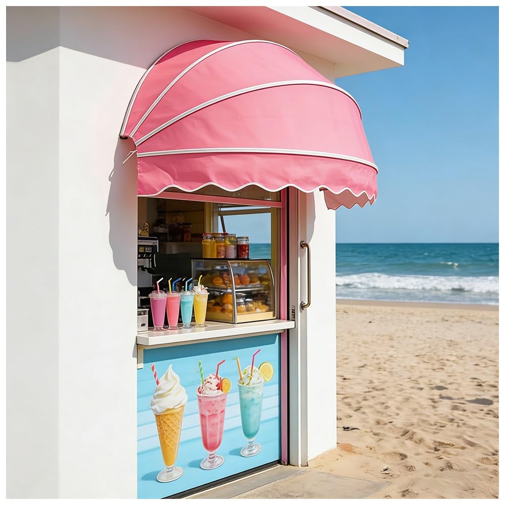 Auvent rétractable pliable extérieur pour protection soleil et pluie