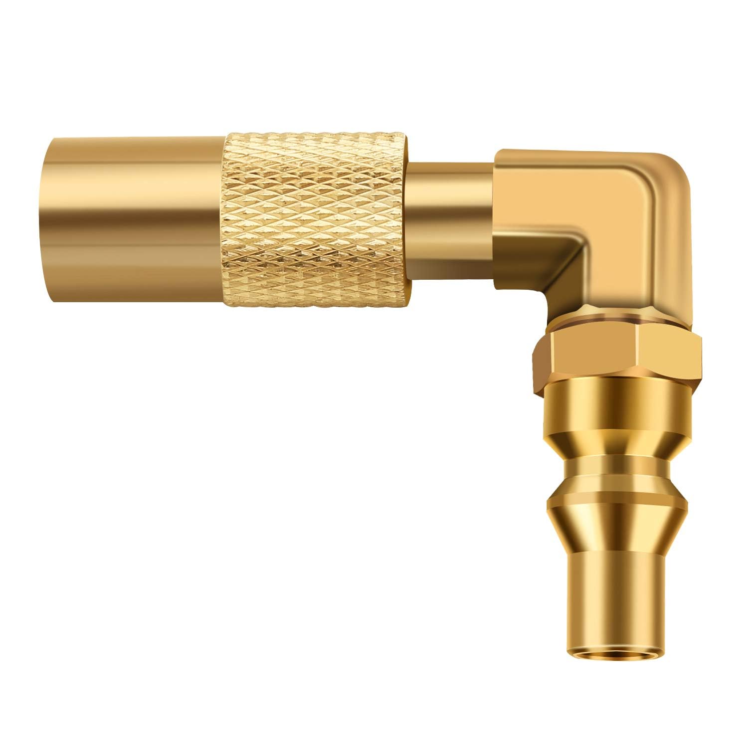 WADEO Low Pressure 1/4 inch RV Quick Connect Elbow Adapter Fitting for Blackstone 17 Inch and 22 Inch Propane Gas Tabletop Camping Grill