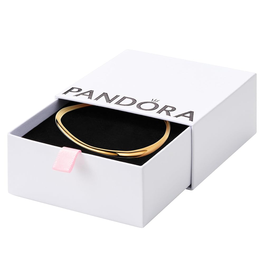 Amazon.com: Pandora Essence Organically Shaped Bangle - 14k