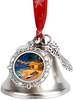 Demon Forest Ceremony Christmas Bells for Decoration, Metal Decorative Jingle Bell with Ribbons, Christmas Tree Decorations Ornaments, Xmas Tree Hanging Bells Party Holiday Home Decor