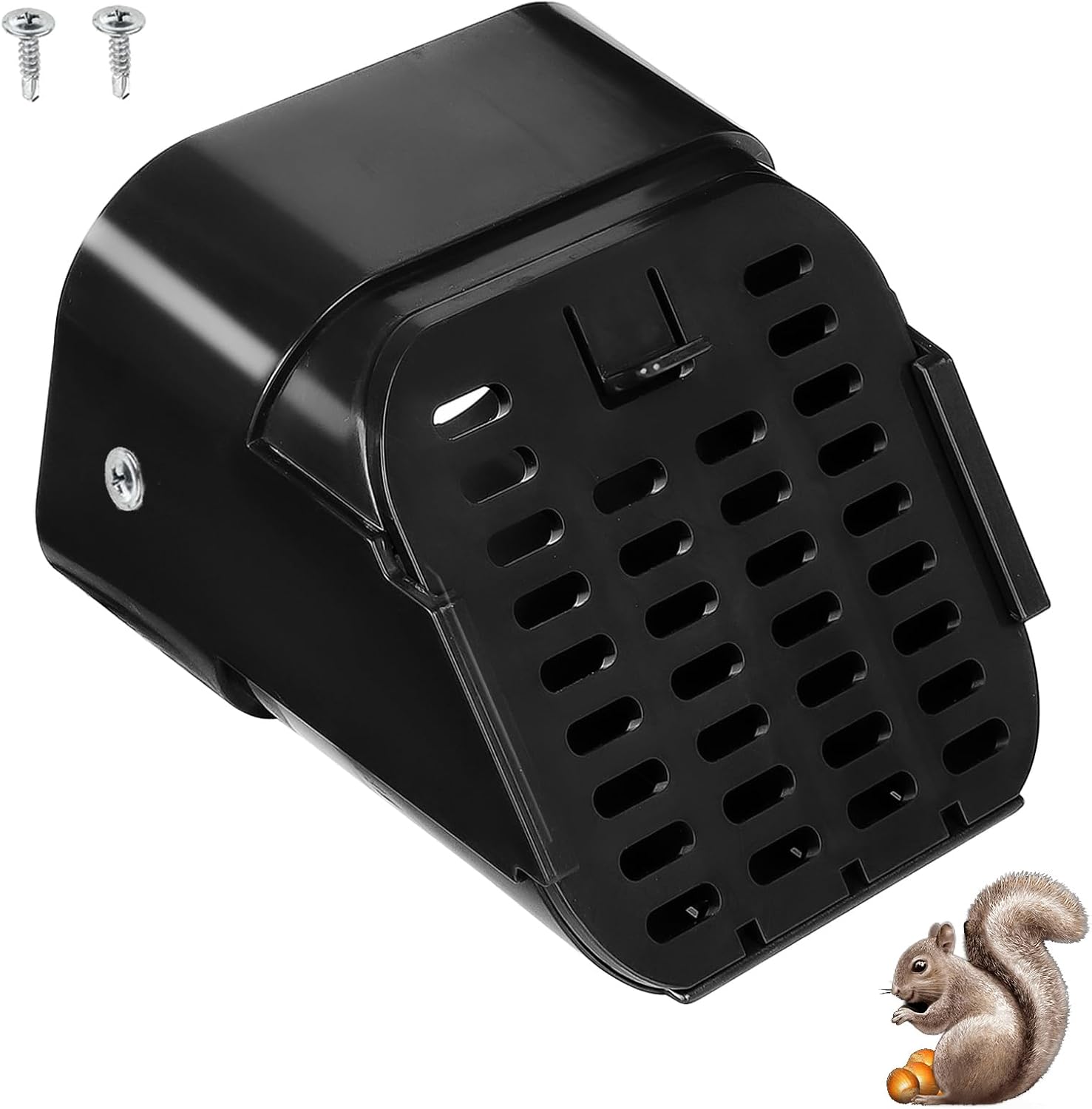 3"x4" Type-A Gutter Downspout Extensions, Removable Downspout Diverter, Gutter Splash Guard, Outlet Filter & Leaf Guard for Bottom of Downspouts(Black)