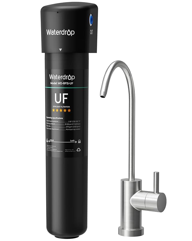 Waterdrop 15UB-UF 0 01 m Ultra Filtration Under Sink Water Filter System Reduces Lead Chlorine Bad Taste Odor