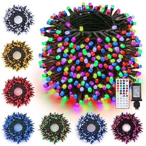 iShabao Christmas Color Changing Lights with Remote, 115ft 300 LED