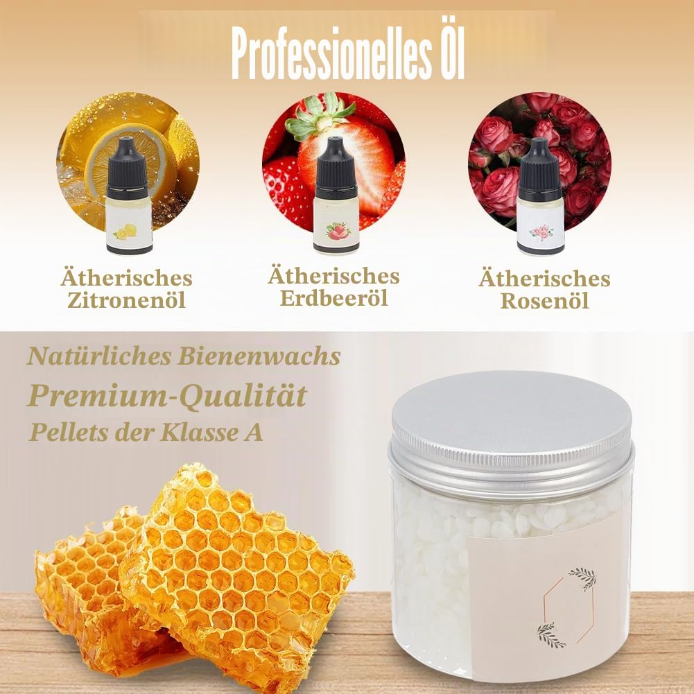 WEBEEDY DIY Lippenbalsam Kit, 53 Pcs Natürliche Feuchtigkeit Erwachsene DIY Lipgloss machen Kit mit Bienenwachs, Shea Butter, ätherisches Öl, leere Lippenbalsam Röhren Gläser