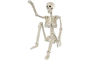 Halloween Bone Prop: Animated 36" Human Skeleton with Posable Joints