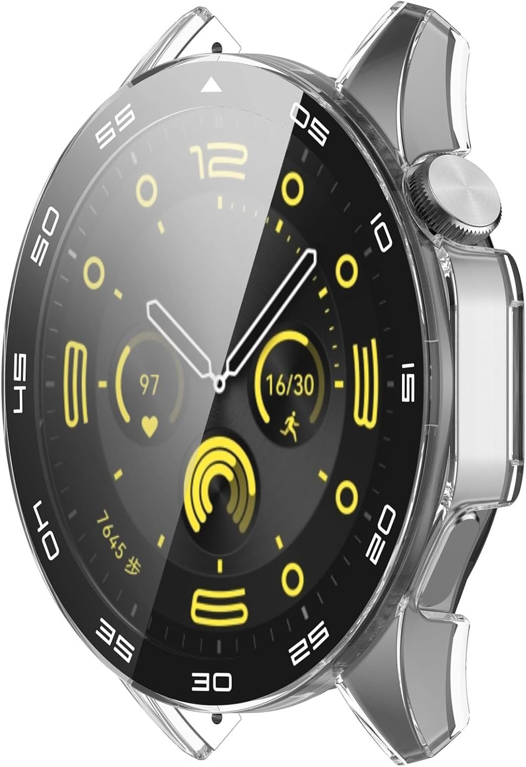 TenCloud Screen Protector Cases Compatible with Huawei Watch GT 4 46mm Screen Protector Protective Case Covers HD Tempered Glass Film for Watch GT4 46mm (Not The GT4 41mm) (5Colors)