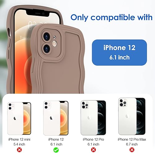 Miniatura 6 de Anuck Funda para iPhone 15, diseño de marco rizado para mujeres y niñas, bonita funda de teléfono estética de color liso, suave, flexible, TPU a