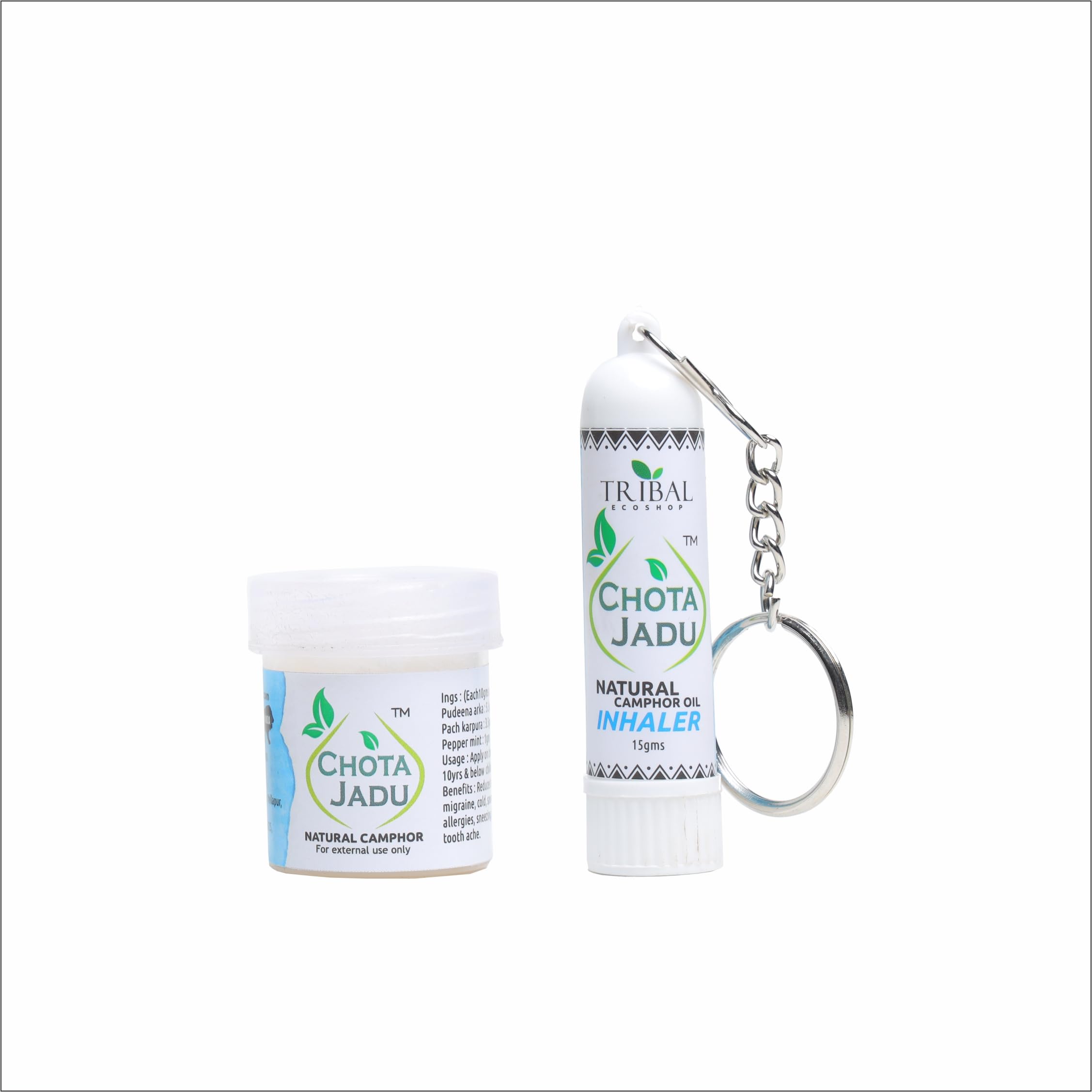 Chota Jadu – Instant Migraine & Headache Relief Balm & Inhaler | Made with Natural Camphor Oil & Herbal Extracts - Combo Pack-image-41