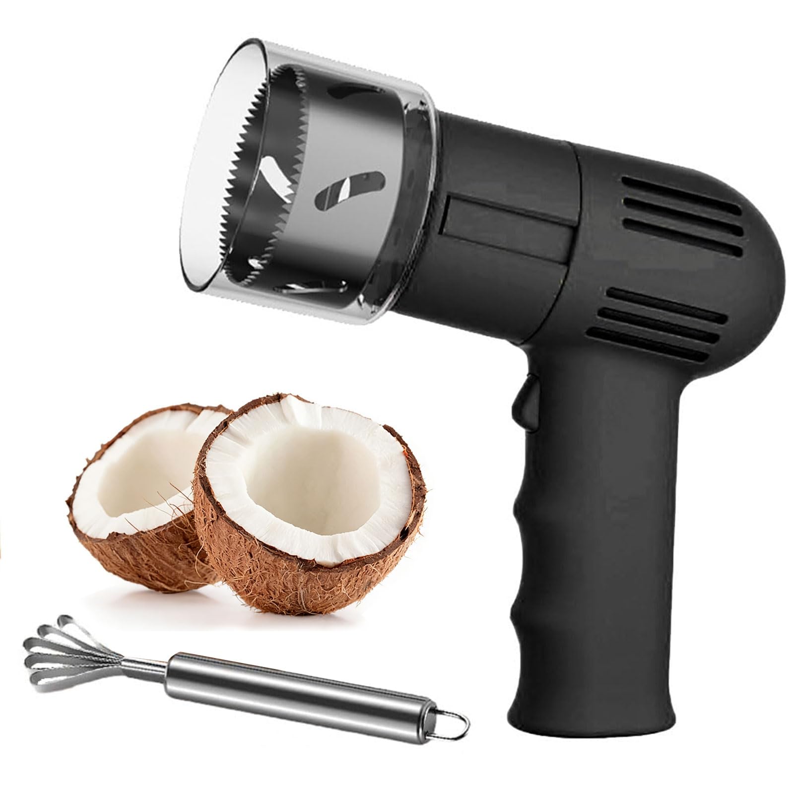 Ouvre-noix de coco électrique automatique avec racloir pour usage domestique