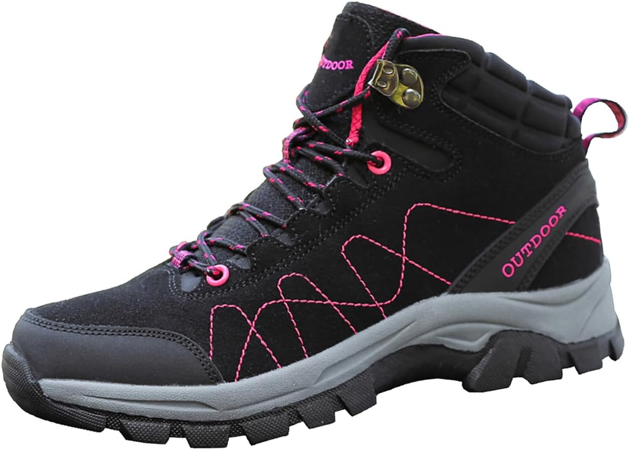 Hiking Boots for Men Waterproof Fure Lined Winter Snow Boots Non-Slip High Top Shoes for Trekking Camping Outdoor