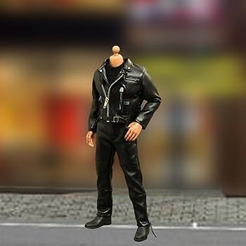 Amazon | Luwecf 1:6 スケール ファッション PU レザー ジャケットと