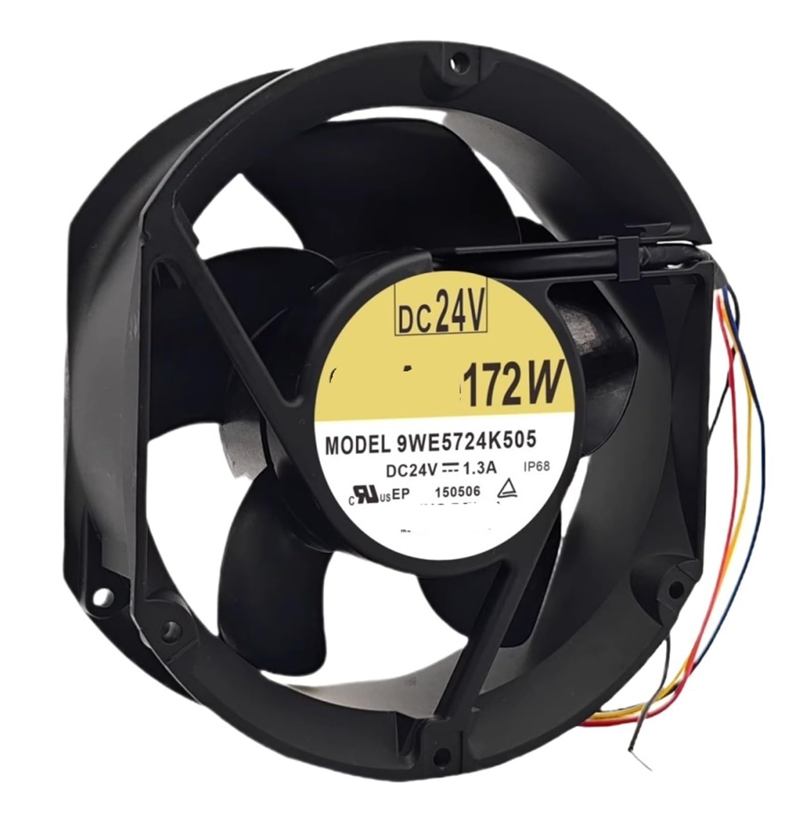 YMUGUEGH 9WE5724K505 172mm Waterproof Fan 24V 1.3A, IP67 Cooling Fan