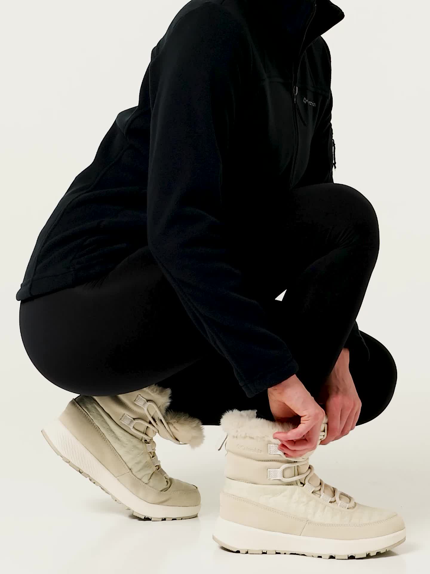 Columbia Women's Slopeside Peak Luxe, Dark Stone/Sea Salt, 9