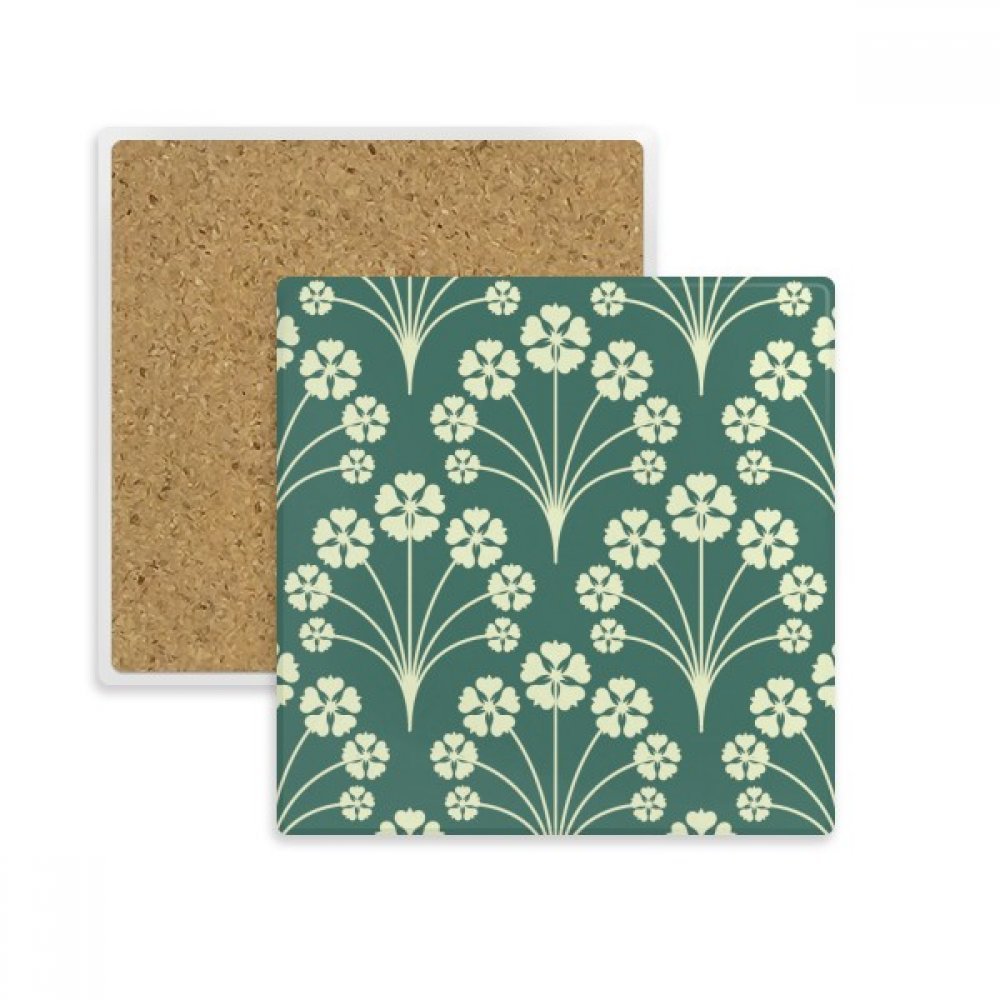 Pierre absorbante pour tasse et verre avec motif fleur verte dessous de verre anti-trace