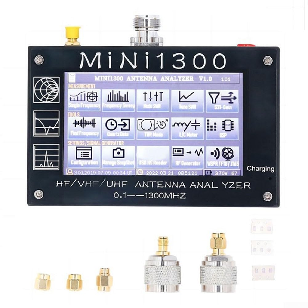 Portátil para analizador de antena de 0,1 MHz a 1,3 GHz HF VHF portátil