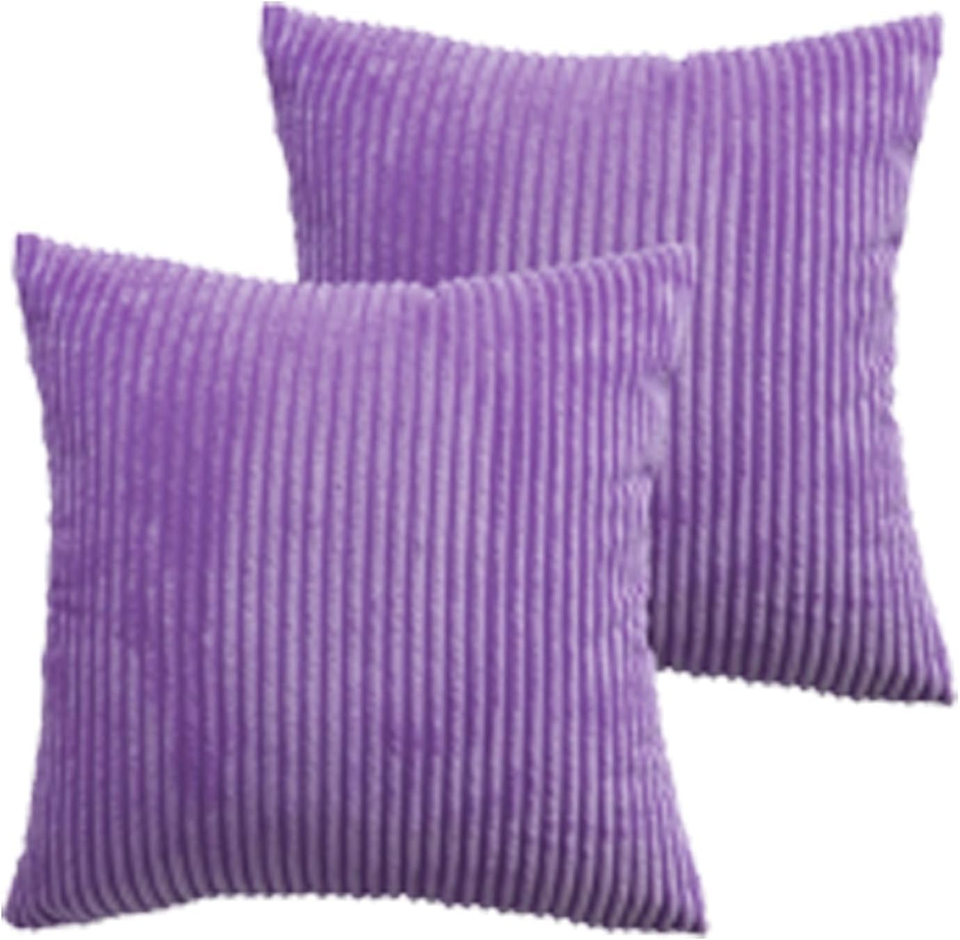 TNBCCXN Cushion, Cushion Cover,Pillow Cover,Corduroy Pillowcase with Zipper,Ultra-Soft Striped(45 * 45cm)