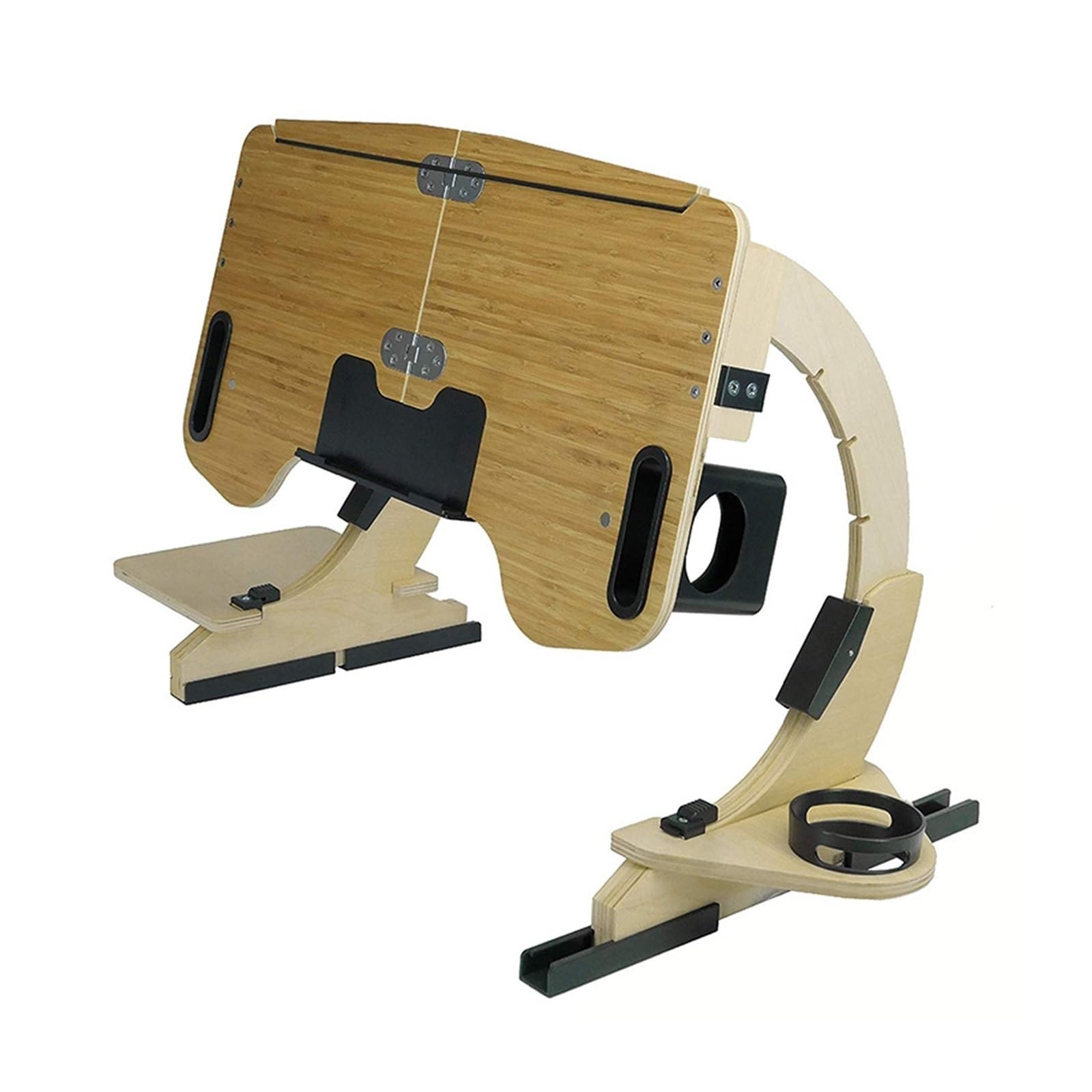 Multifunzionale Lazy Person Liing Desk Supporto for notebook regolabile a 360° in legno, supporto for computer da scrivania, pieghevole portatile per principianti uso fai da te(Portable stand)