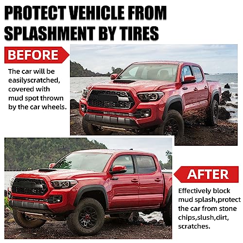 Image of Mud Flaps Compatible with Toyota Tacoma 2023-2016 (with Fender Flares) Mud Guards Splash Guards Tire Protector Mudguard [Doesn't Fit SR]