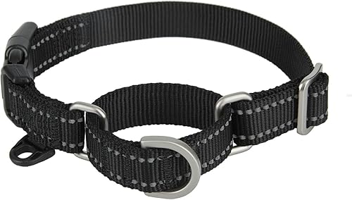 Ewinoom Martingale Collar para perros, con cierre de liberación rápida, collares ajustables sin tirones para perros machos y hembras (M, flamenco)