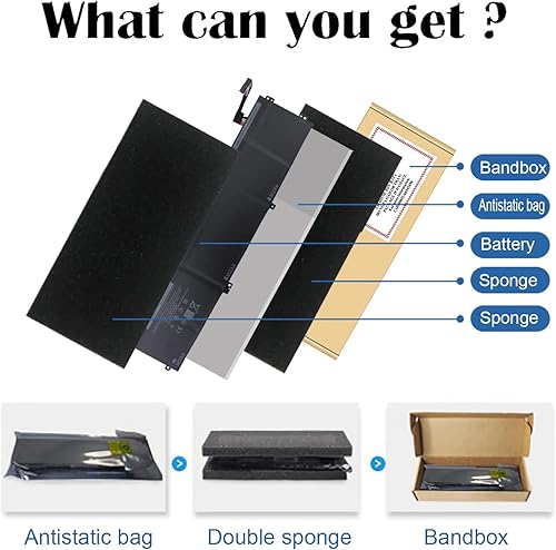 Miniatura 5 de 38Wh F62G0 - Batería para portátil Dell Inspiron 13 7000 7373 7386 2 en 1 7370 7380 5370 P91G P83G P87G P91G001 P83G001 P83G002 P87G002 P87G001 001