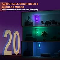 Vista 50 de FRIDEKO HOME Paquete de 2 lámparas de pie para sala de estar, colores regulables, temperatura y brillo, lámpara de pie moderna con control remoto