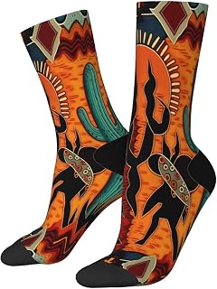 Brown Cigar Wine Adult Crew Socks for Men Women, Funny Novelty Colorful Pattern Dress Casual Socks