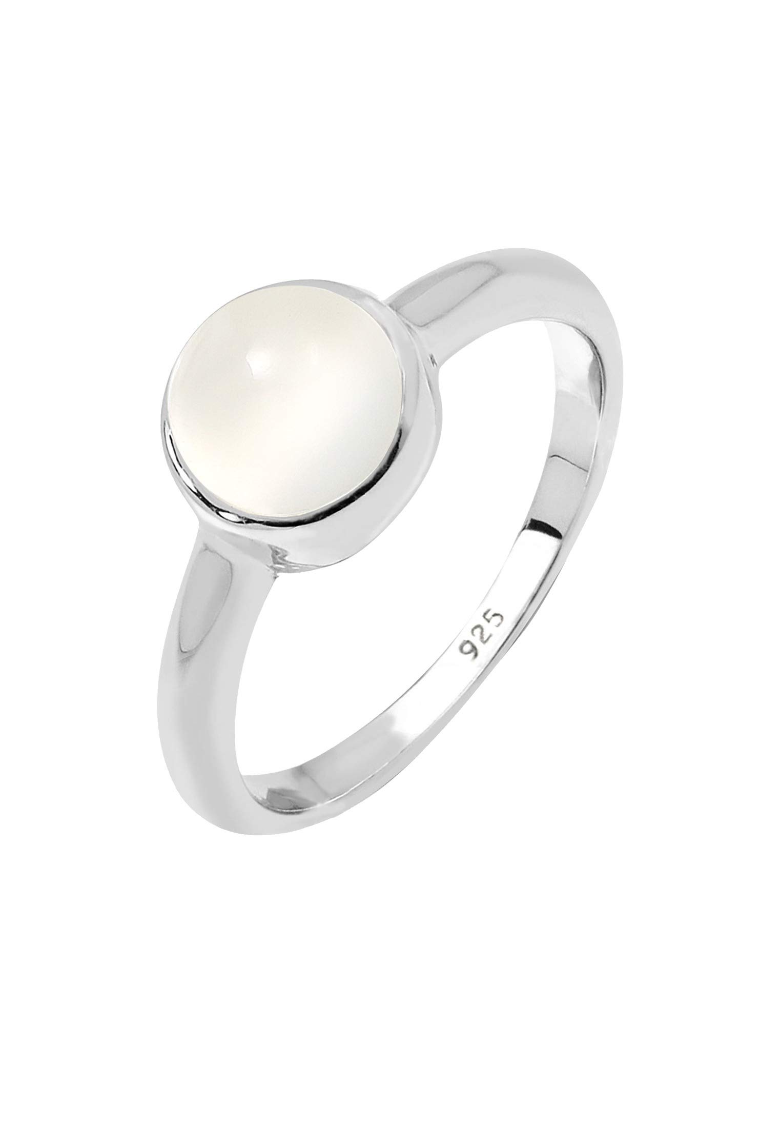 Elli Ring Women Solitaire with Moonstone in 925 Sterling Silver