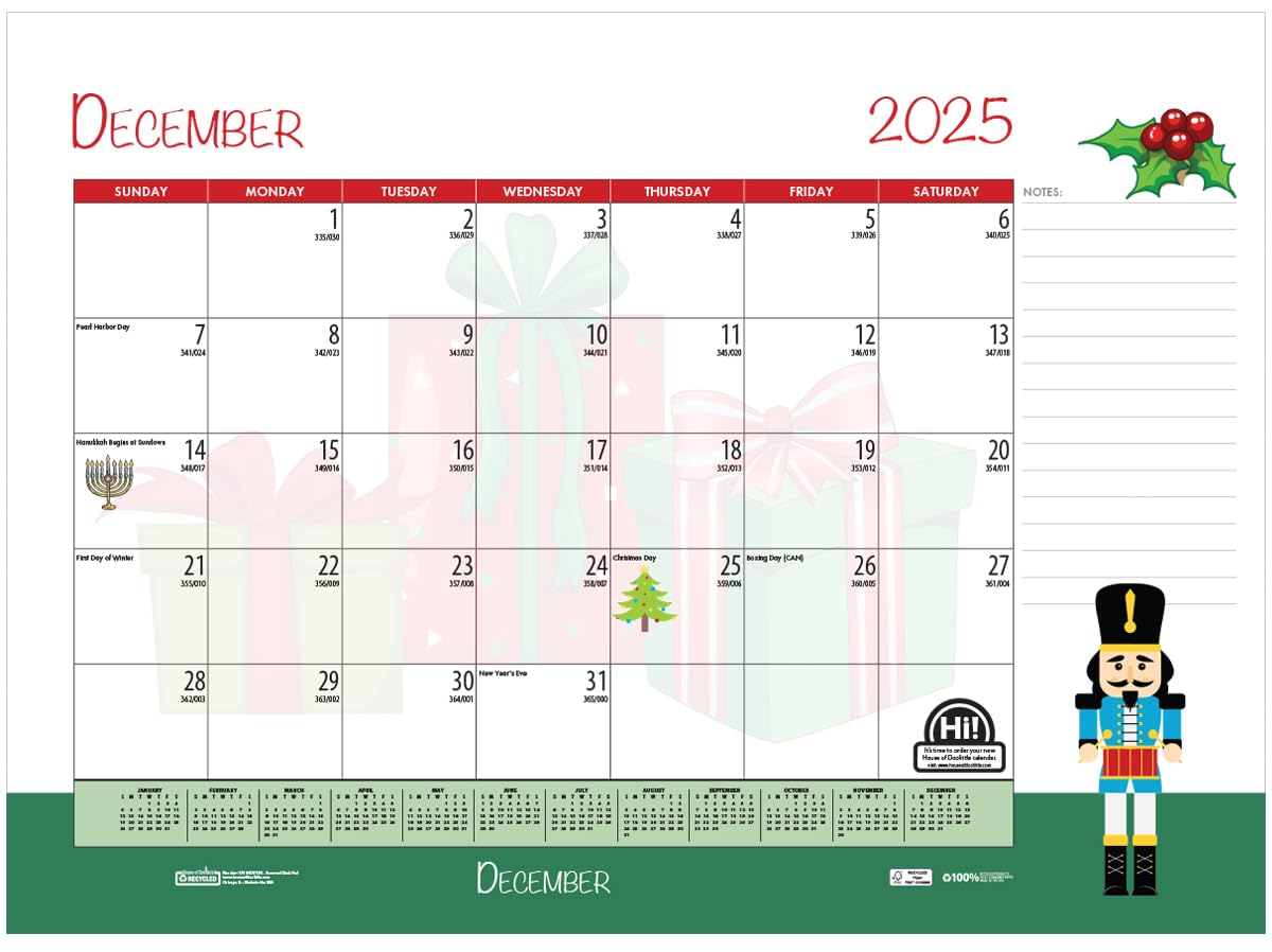House of Doolittle 2025-2026 Monthly Seasonal Desk Pad Calendar, Academic, 22 x 17 Inches, July - June (HOD1395-26) - Image 7