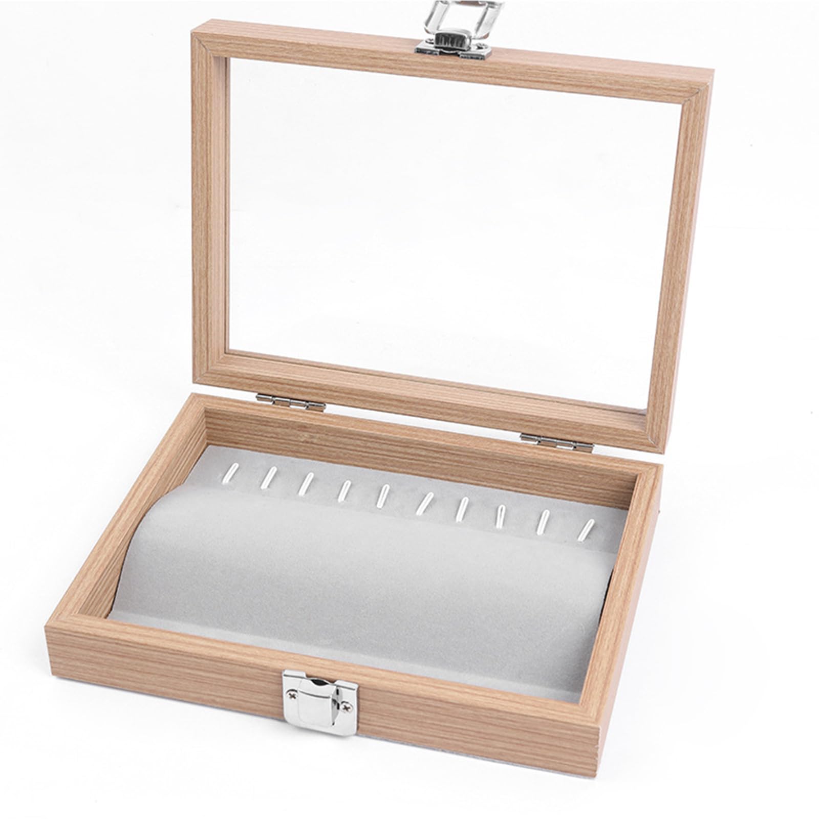 YPBEW Wood Jewelry Case with Covers Necklace and Rings Organiser with Dustproof Lid Elegant Women Accessories Storage Box Jewelry Holder