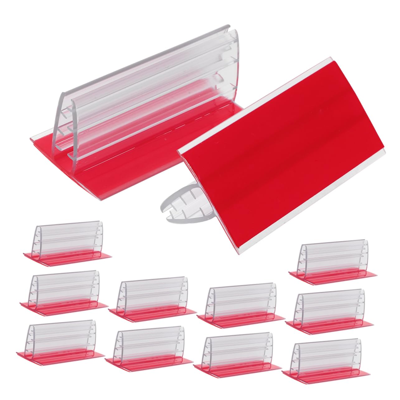 Porta Etichette Adesive in Pvc 60 Pezzi per Cartelli e Schede | Formato Mini 2, 95x1, 61x1, 18 Pollici, Supporto per Allineare Etichette, Cartoline e Ricevute