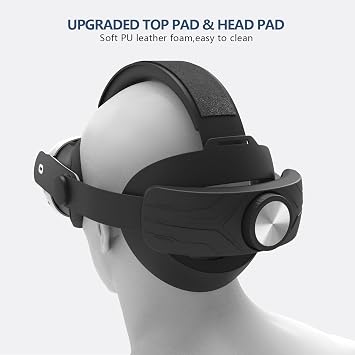 Head Strap Compatible with Meta Quest 3/3s, Adjustable Elite Headstrap Design for Meta Quest 3/3s VR Accessories,(Black)