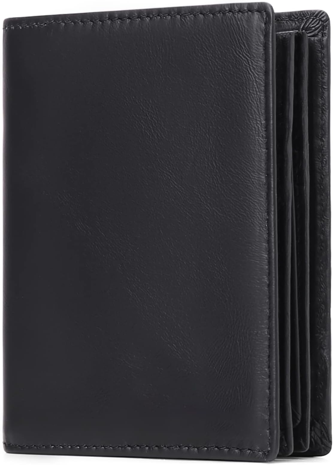 GOIACII Wallets for Men Large Capacity Genuine Leather RFID Bifold Wallet/Credit Card Holder with ID Window