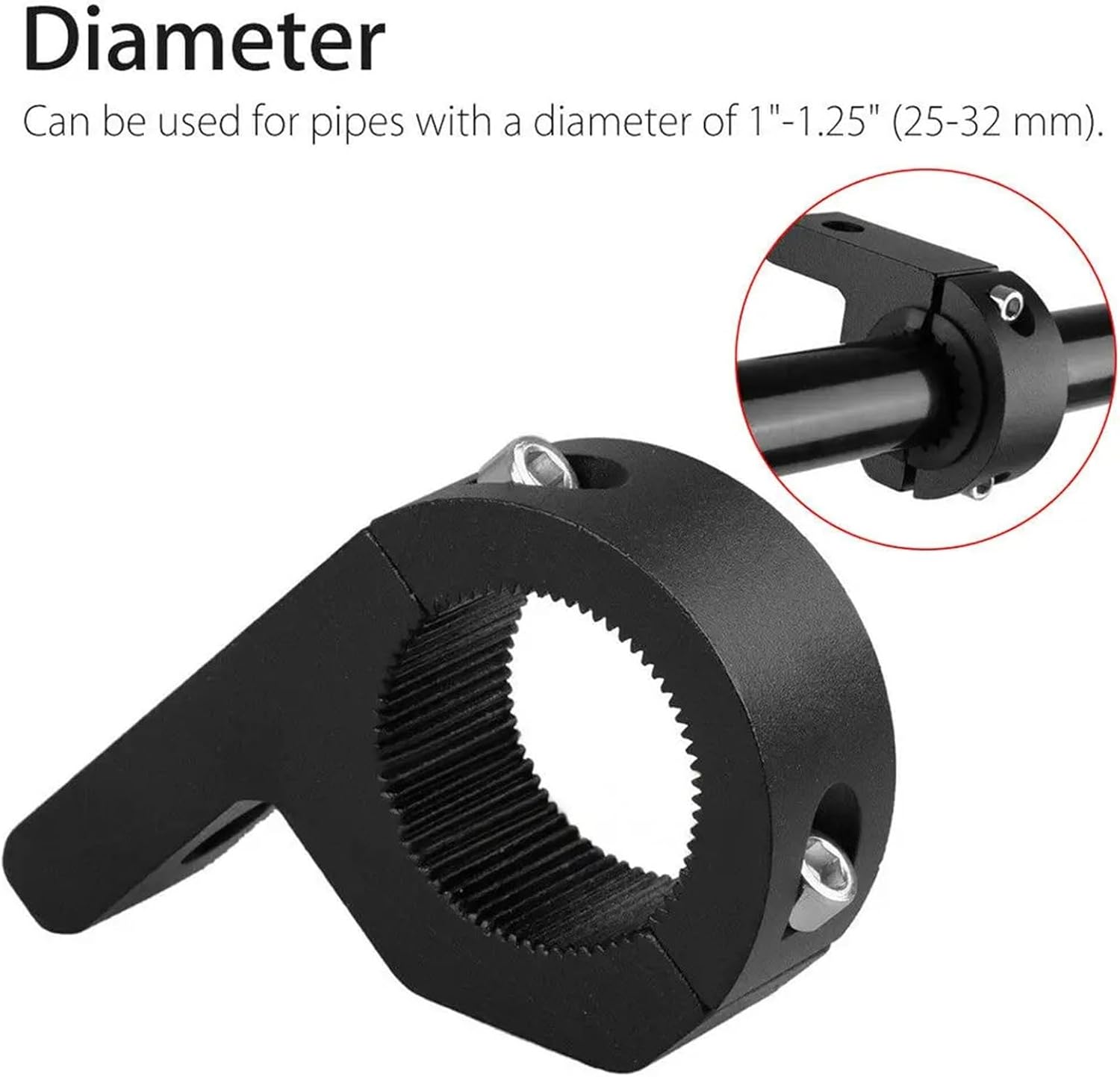2x19mm/25mm/30mm Bullbar Pipe Mount Bracket Clamps LED Work Light Bar 2 Inserts Tool Clamp Holder 1Pcs