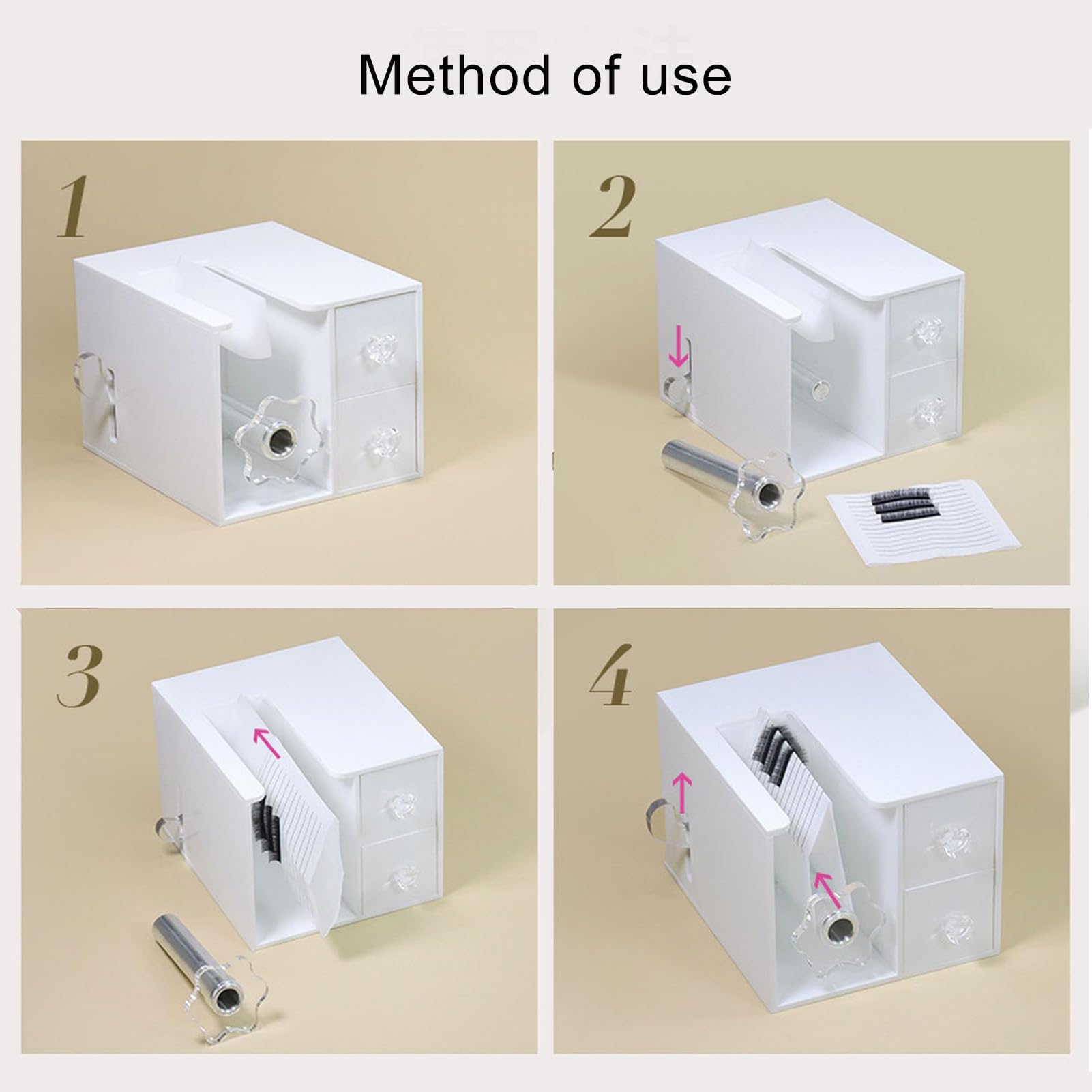 Macchina per La Fioritura delle Ciglia, Rotazione Manuale, Macchina per La Fabbricazione di Ventagli di Extension per Ciglia di Facile Utilizzo con Cassetto per Salone E Uso Domestico