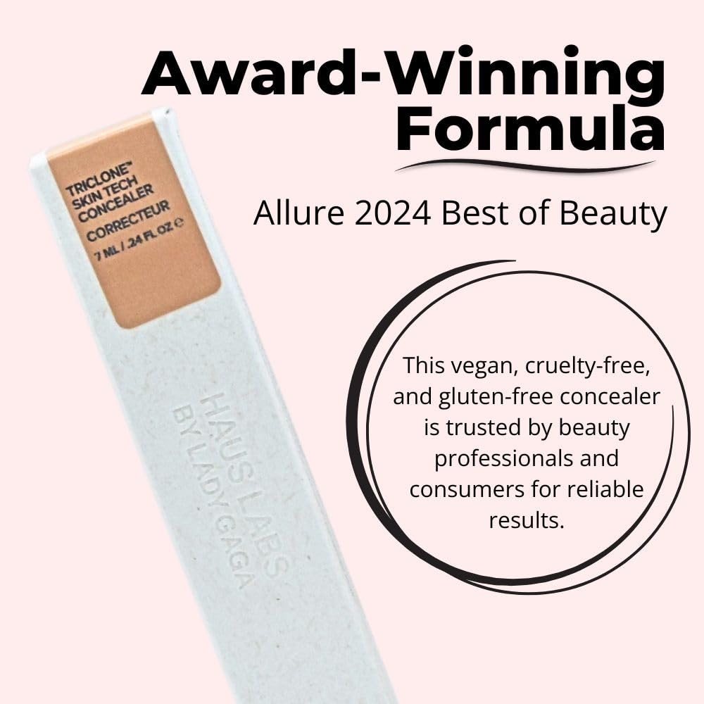 HAUS LABS BY LADY GAGA Triclone Skin Tech Hydrating + De-puffing Concealer with Fermented Arnica 30 Medium Peach