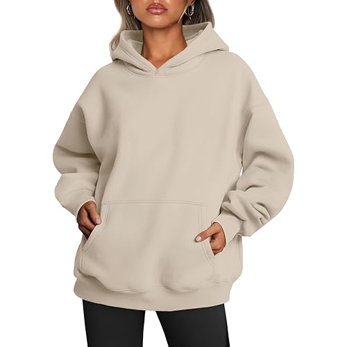 Trendy Queen Womens Oversized Hoodies Fleece Sweatshirts Fall Fashion Pullover Sweaters Winter Clothes