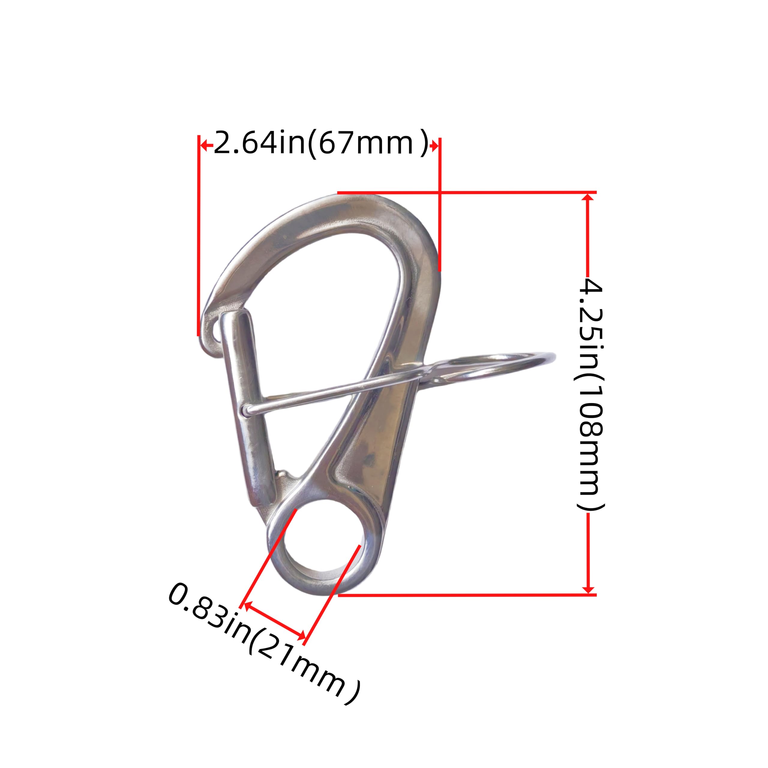 Acciaio inossidabile 316 Sicurezza Doppia Sicurezza Gancio di ormeggio, Docking e ancoraggio Attrezzature Gancio di attracco, Marine Spring Quick Snaps