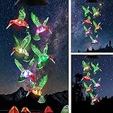 Hummingbird Solar Wind Chimes, OkayGoo Hummingbirds Solar...