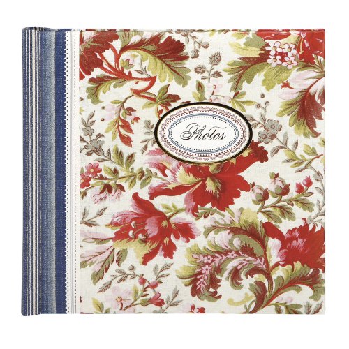 C.R. Gibson Slim Compact Journal-Style Photo Album, Fleur Rouge