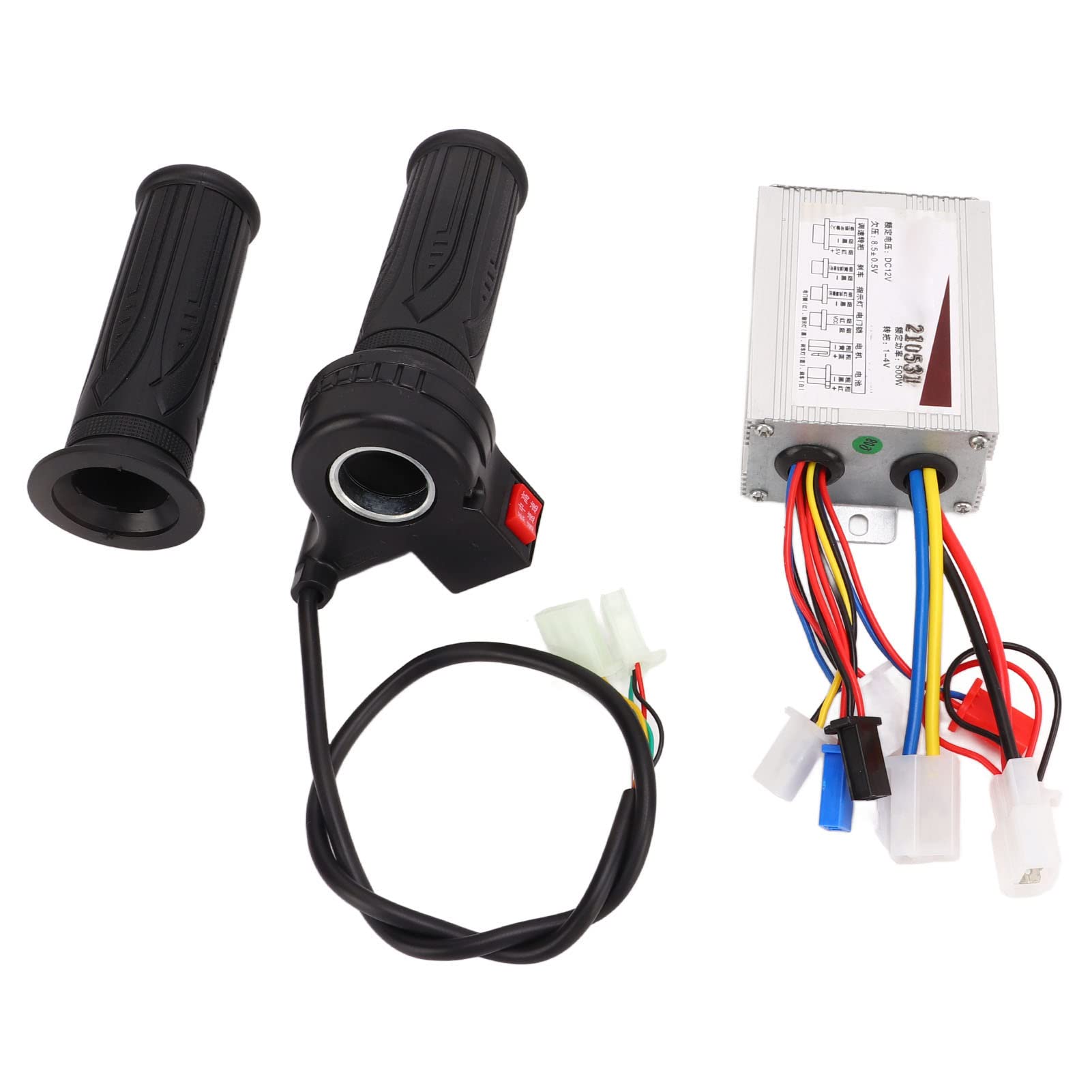 Kit de Contrôleur de Vélo 12V 500W DC Moteur Brushed Controller Trois Vitesses Poignée d'Accélérateur pour Vélo électrique Scooter