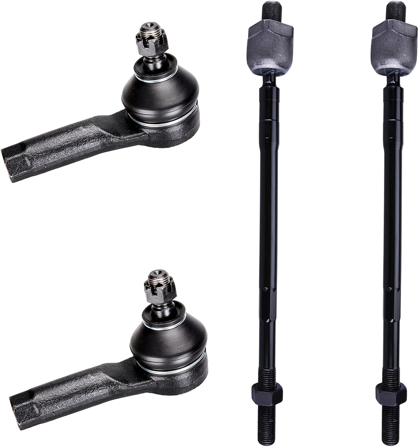 KDSA 4PC Steering Tie Rod Ends, Front Inner and Outer Tie